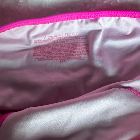 NWOT Rare Victoria’s Secret Bikini The Hottie Halter Hot Pink 34D/Small bottom - Picture 11 of 13